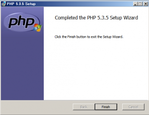 PHPインストール完了